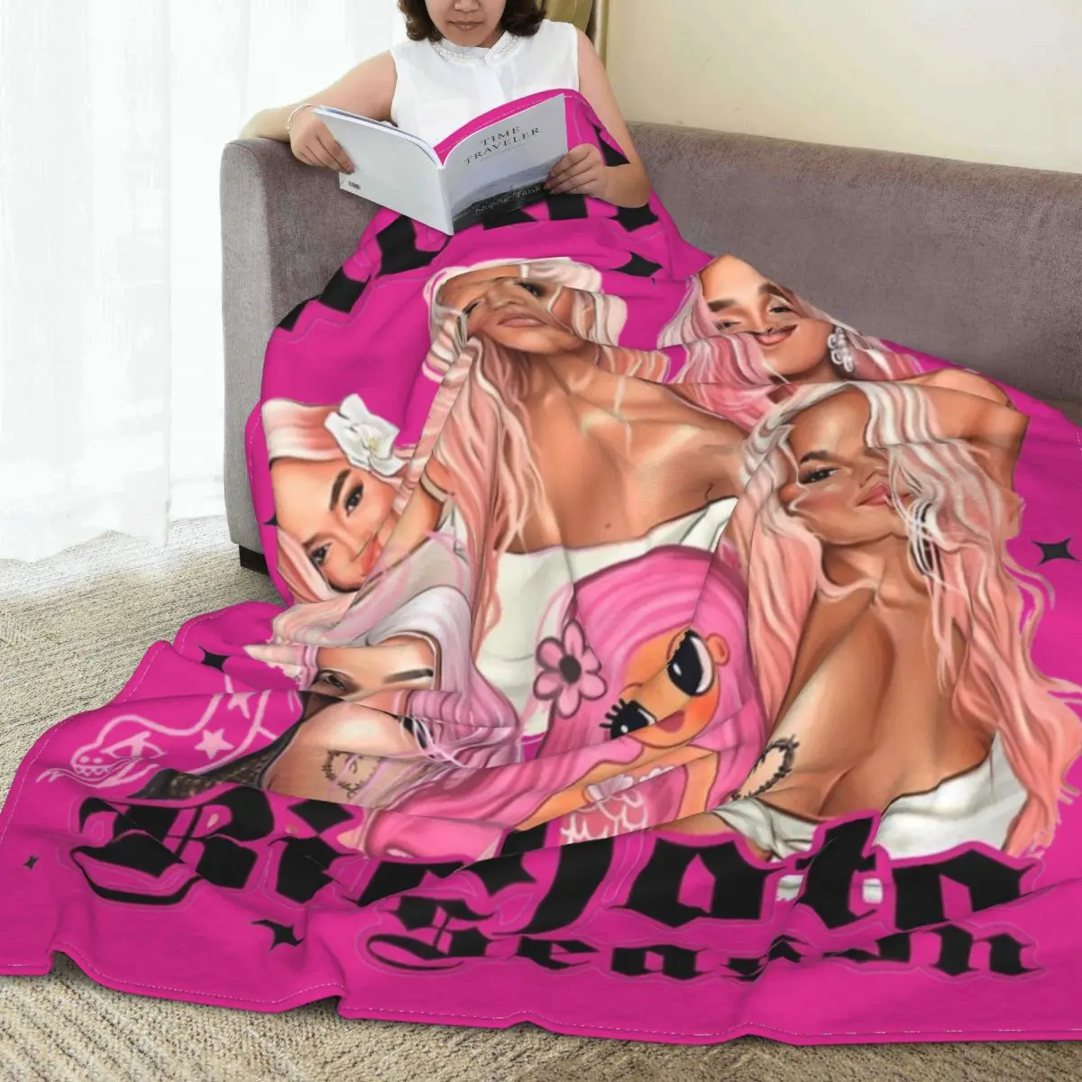 Всесезонное одеяло Karol G Manana Sera Bichota флисовое мягкое покрывало для дома дивана