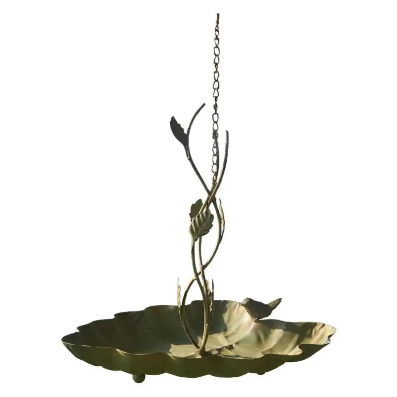 

Bird Feeder Tray Anti-rust Bird Feeder Hanger Metal Humming Bird Feeder Bird Baths Bird Bath Leaf Bowl For Outdoors Garden