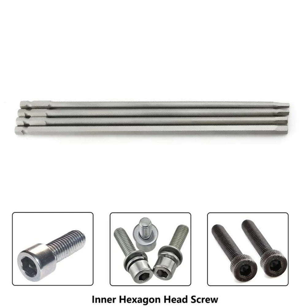 

4pcs 1/4 Hex Shank Magnetic Head Screw Driver Set 200mm Screwdriver Bits 3/4/5/6mm For All Cord/cordless Drill