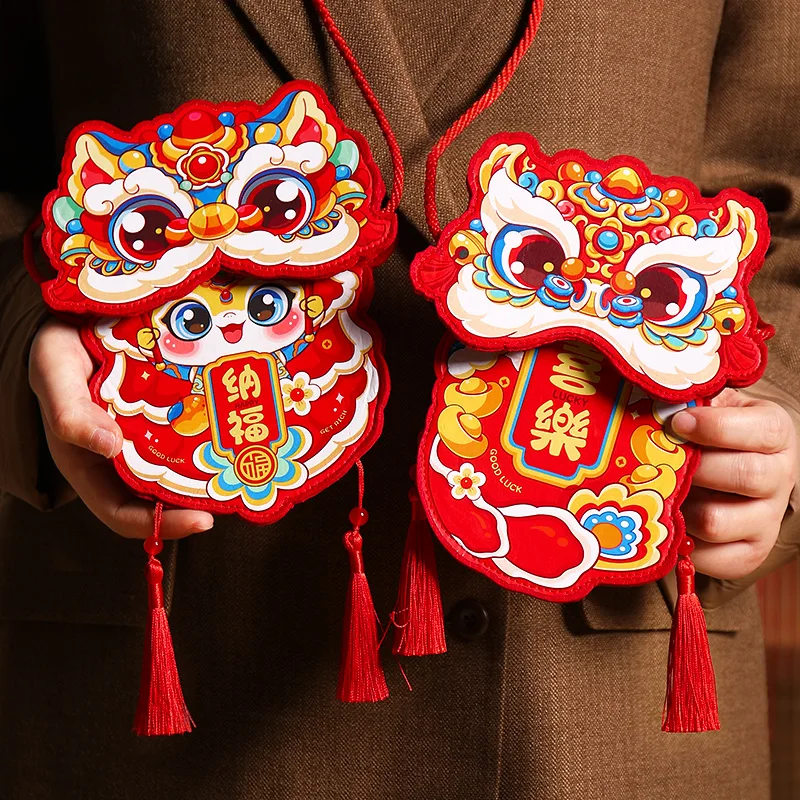 Китайский Новый год тканевый красный конверт сумка 2025 года змея миллион юаней