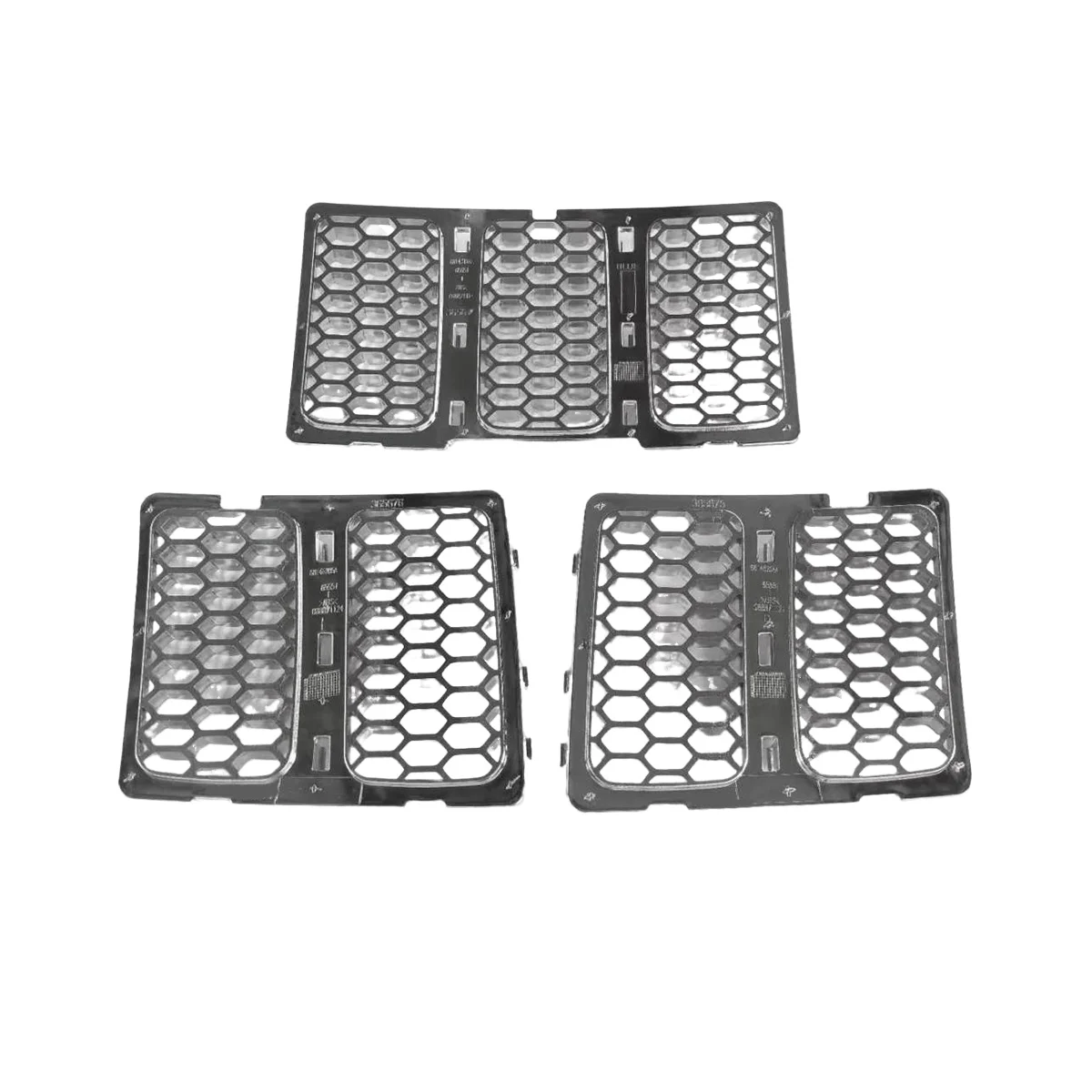 

Car Middle Mesh Grille Front Grille Inserts Trim Mesh Kit for Grand 2014-2016 Silver 68143075AB