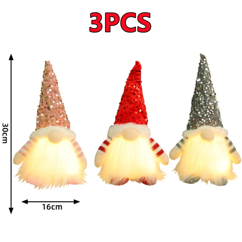 Рождественский гном с подсветкой