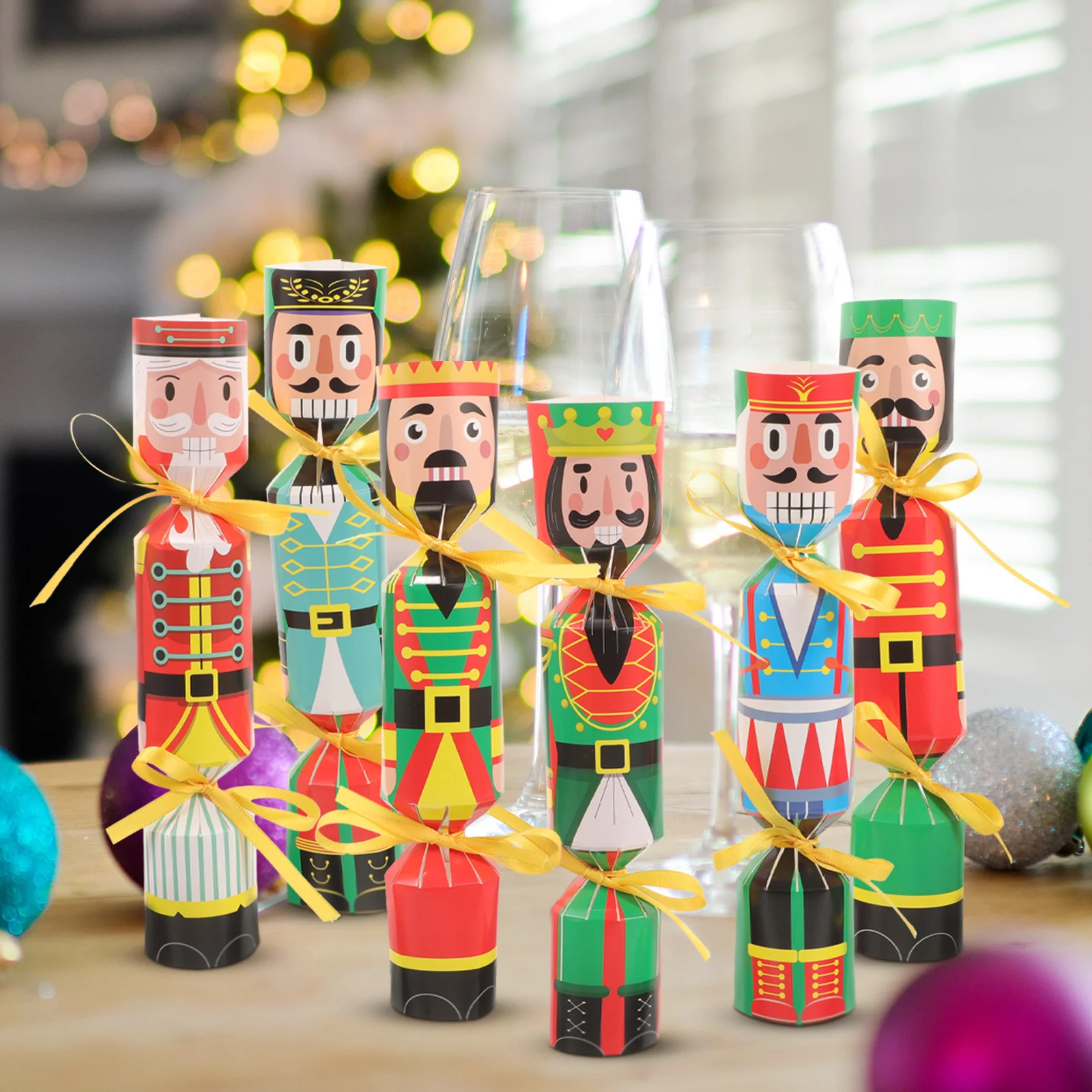 

12pcs Nutcracker Soldier Gift Box Lovely Xmas Gift Box Candy Packing Holders