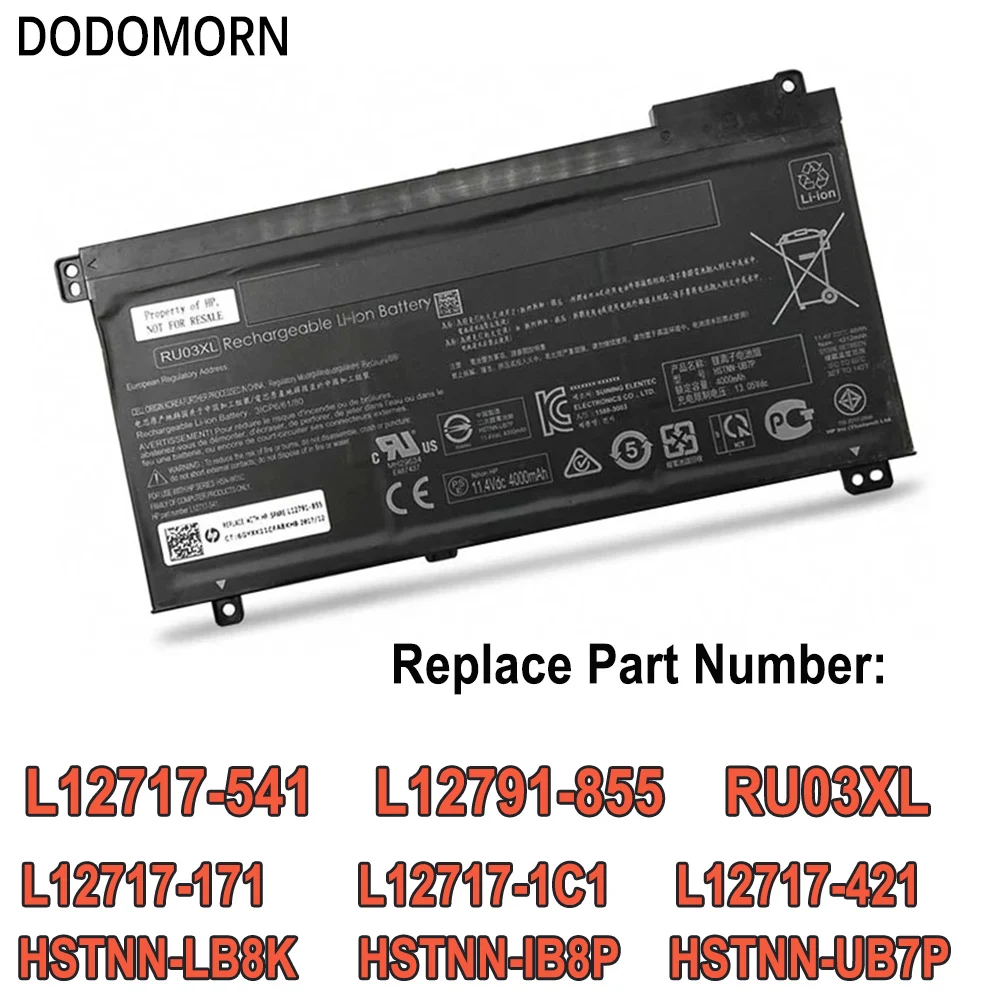 Фото Новый аккумулятор для ноутбука HP ProBook x360 11 G3 G4 G5 G6 440 G1 HSTNN-LB8K HSTNN-IB8P HSTNN-UB7P L12717-171 L12717-1C1 48WH №3