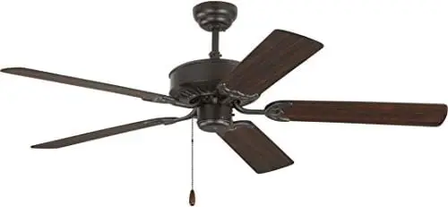 

Haven 52" Ceiling Fan with Pull Chain, 5 MDF Blades, Bronze