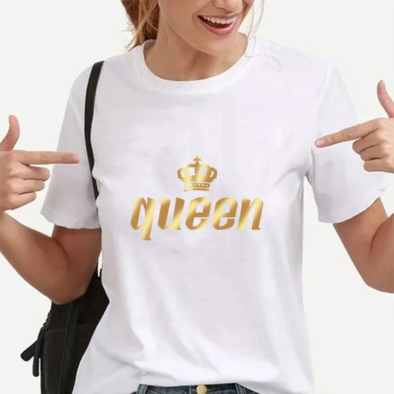 

Футболка женская хлопковая с коротким рукавом и принтом, Y2k