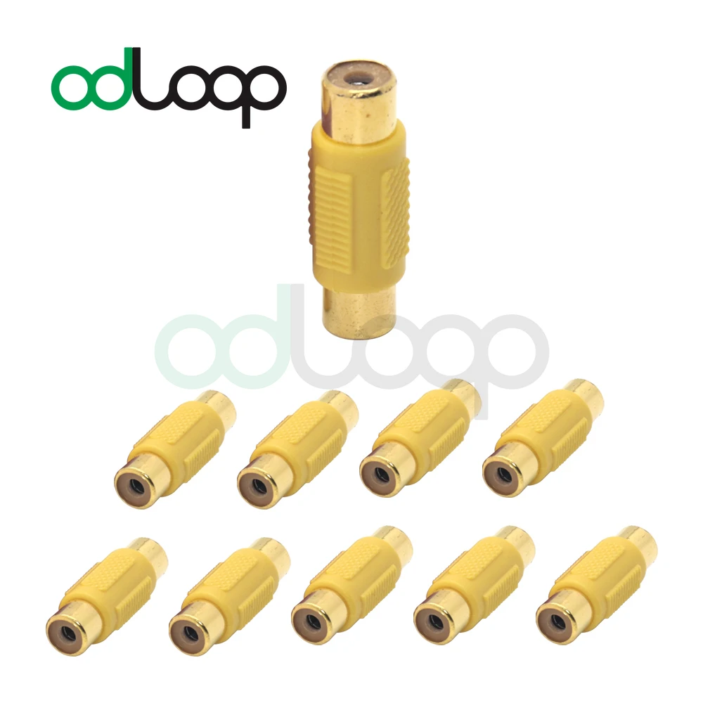 

ODLOOP 10-Pack Gold Plated RCA Female to RCA Female Coupler