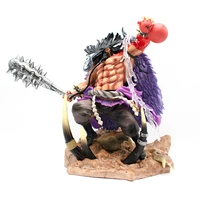 31cm one piece anime figure gk kaidou black pearl flagon battle edition pvc action figure model doll ornaments collections toy