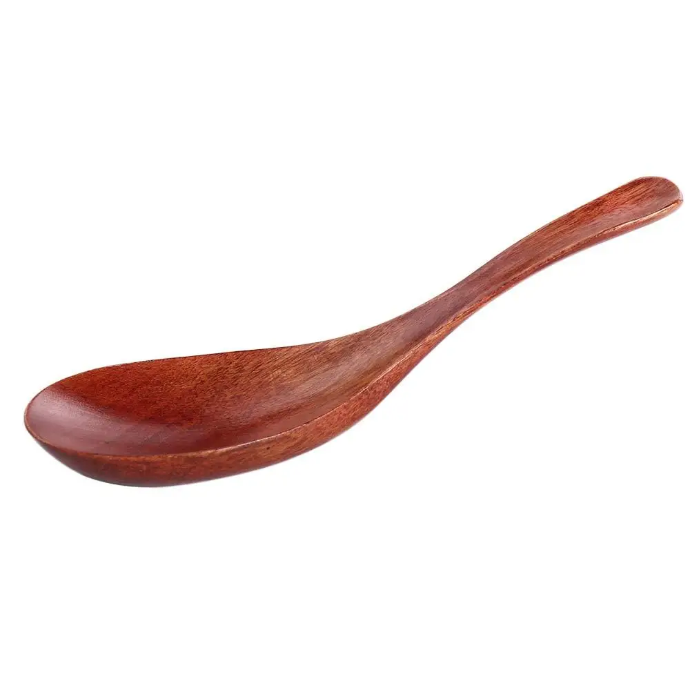 

Wooden Tableware Dinnerware Elegant Scoop Soup Spoons Kitchen Utensil Cutlery