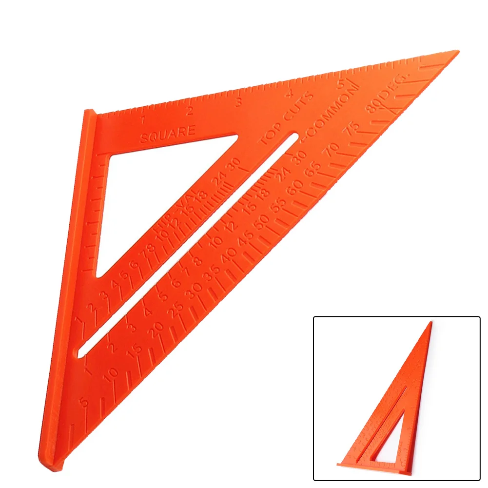 

1Pc Triangular Ruler Plastic Carpentry Gauges 182*186*260mm 7inch For Woodworking Construction Measuring Tools Marking Angles