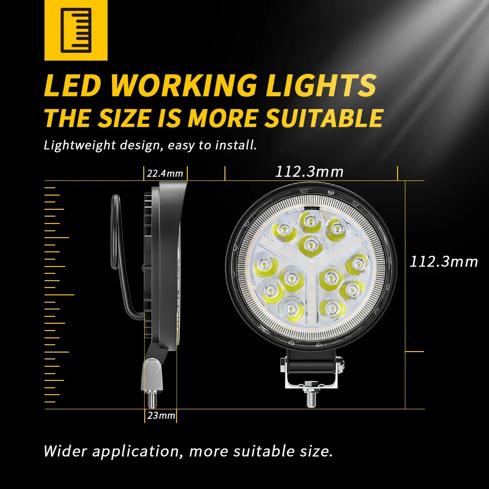 NORGOS 4-дюймовый телефон большое поле обзора ультра яркий 4X4 внедорожник трактор