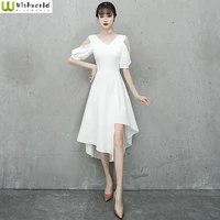korean spring and summer 2022 new french temperament v neck irregular dress casual fashion elegant womens skirt