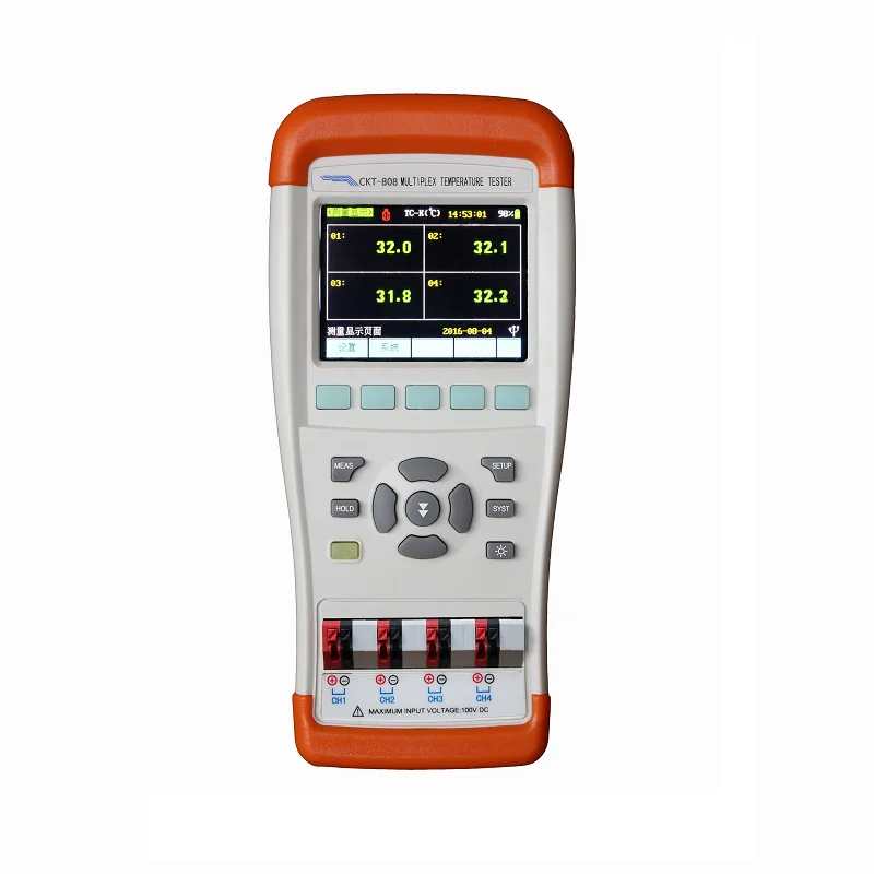 

CKT-804 4-channel Handheld Temperature Meter Digital Data Recorder