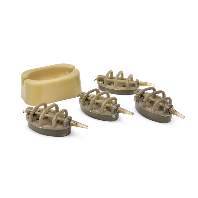 

1 шт. встроенный метод кормушка для ловли карпа 4 кормушки 15/20/25/35 г 30/40/50/60 г набор пресс-форм