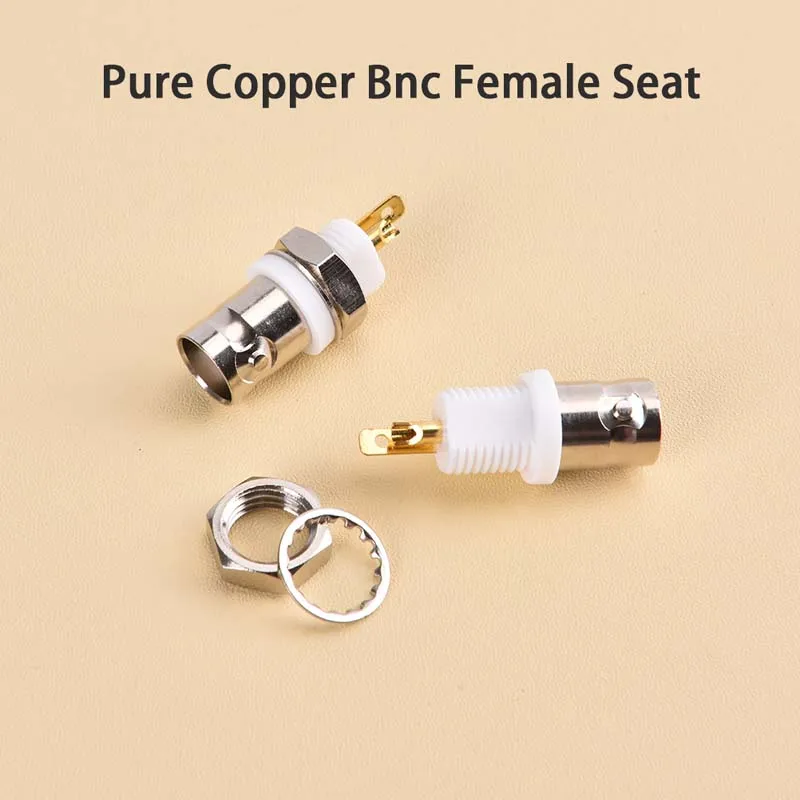 

White Glue Insulated BNC Female Coaxial Q9 Connector Socket Panel Installation