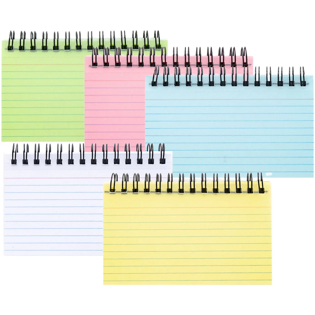 

5 Pcs Mini Notepad Coil Notebook Small 3x5 Portable Top Spiral Tear Do List Memo School Supplies Student