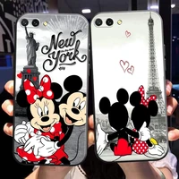cartoon minnie mickey mouse phone case for huawei honor 10x 9x lite pro 10 10i 9 9a silicone cover carcasa liquid silicon coque