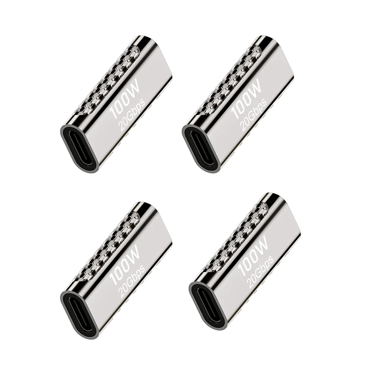 

4PCS Type-C Female to Type-C Female Adapter 20Gbps Fast Charging Audio Video Transmission Converter Adapter