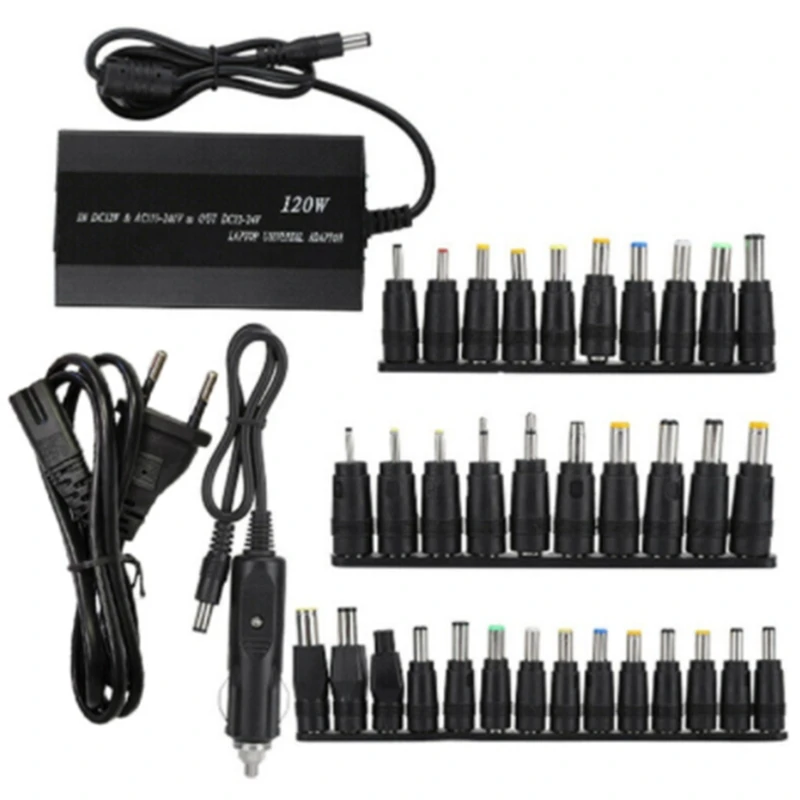 

Universal 120W 34 Tips Car Home Charger Power Supply Adapter for Laptop Notebook EU Plug