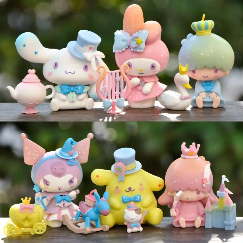 

Новые кавайные Мультяшные украшения для автомобиля Sanrios Kuromi My Melody Cinnamoroll, милые аниме настольные украшения, украшения для центральной консоли автомобиля