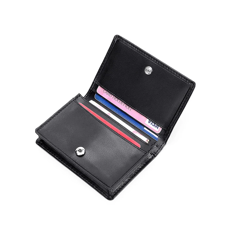 New Arrival Cowhide Bag Leather Custom Logo Women's Coins Wallet Men's Business Purse Solid Color Classic Bags Card Case Holders