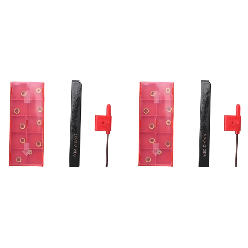 

2X SRACR1212H06 держатель + индексируемый сверлильный ключ + 20 шт. карбидных вставных лезвий для токарного станка наборы токарных инструментов