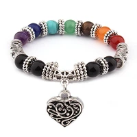 matte beads buddha religious bracelet reiki prayer 7 chakra stones healing balance tiger eye beads bracelet