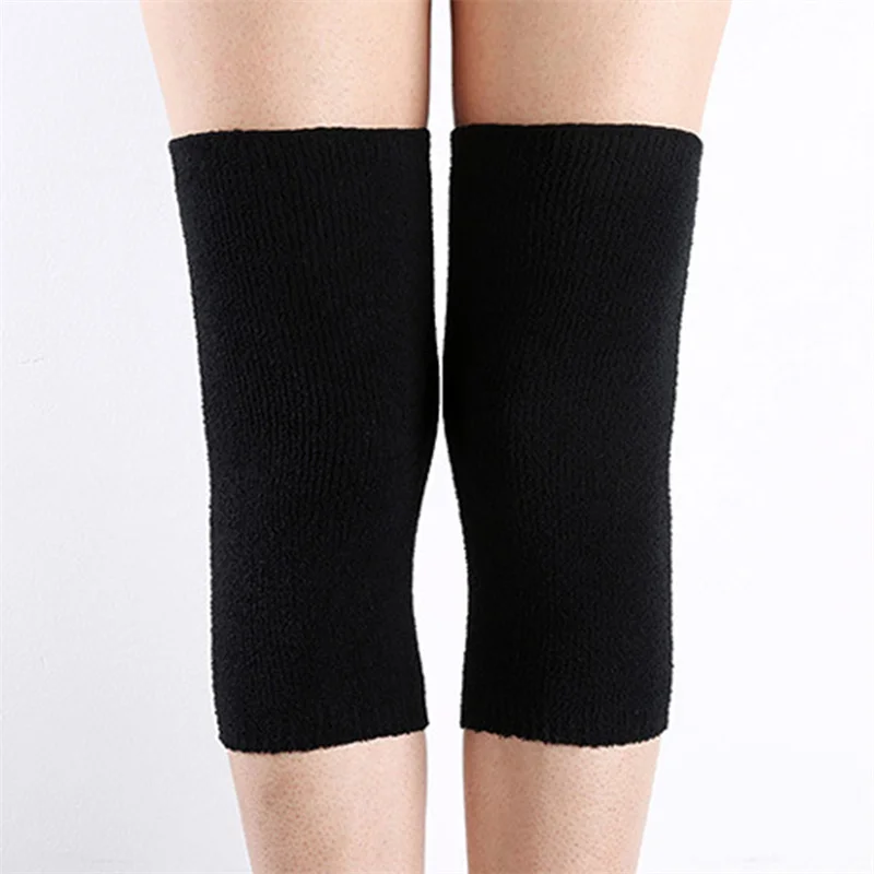 

1 Pair Winter Warm Knee Pads Protective Gear For Women Old Men Kneepad Support For Spring Solid Color Running Knee Protector