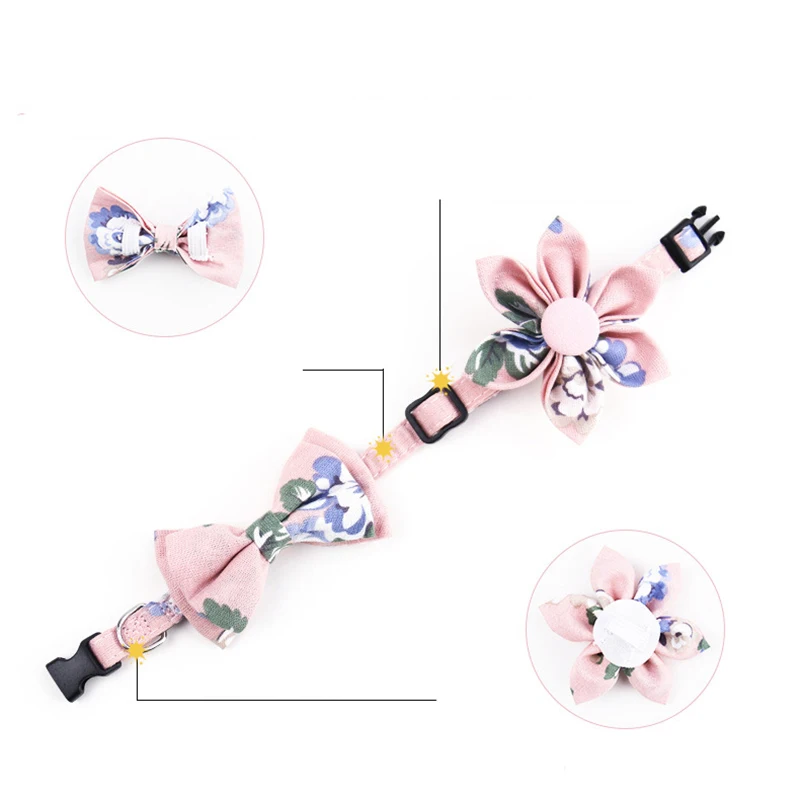 Удобное кольцо на шею для домашних животных кошек и собак с цветочным ошейником