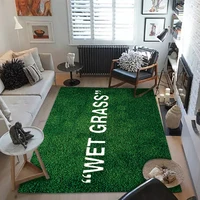 WET GRASS Rug Carpet Area Rugs for Living Room Carpet Bedroom Bedside Bay Window Off White Home Green Floor Mat Anti-slip