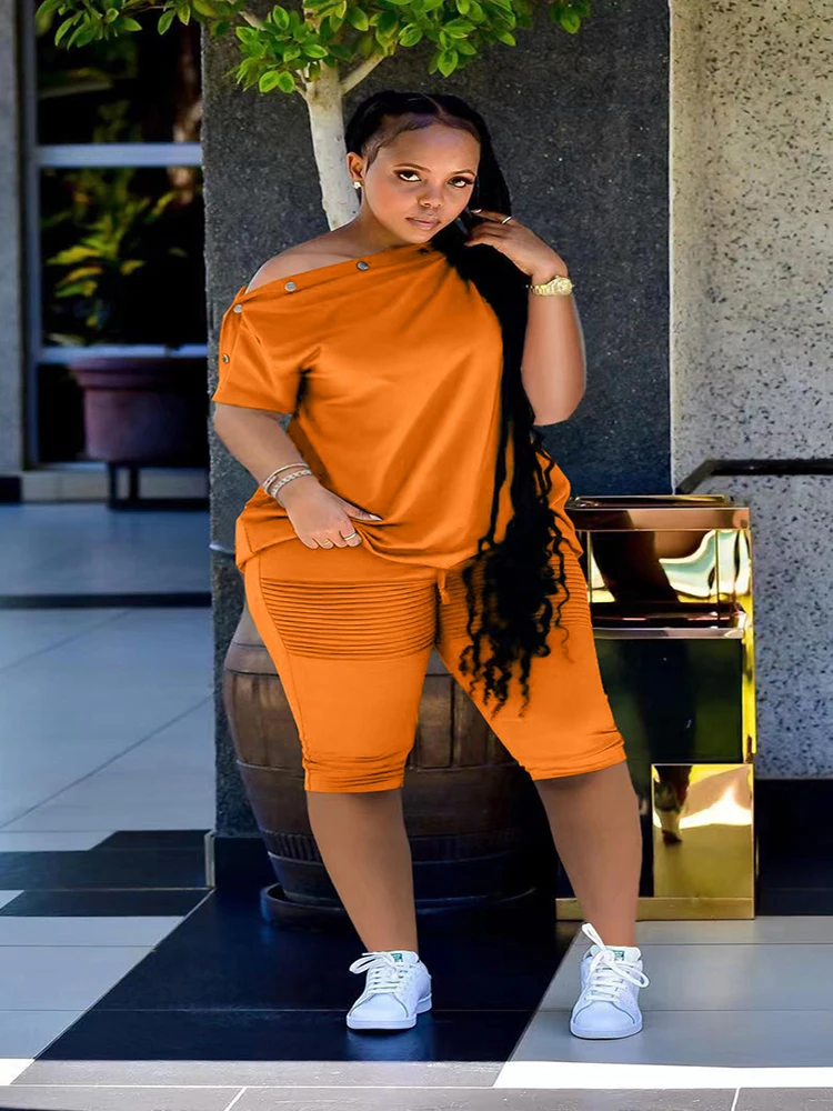 Женский спортивный костюм 2022 из двух предметов топ с воротником на пуговицах и