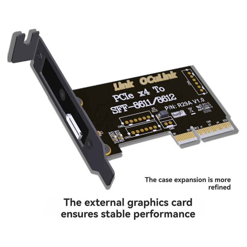 Фото Адаптерная карта PCIe 4.0 X4 для SFF-8611/8612, внешний высокоскоростной интерфейс расширения PCIe X4 4.0, внешний корпус для подключения №3