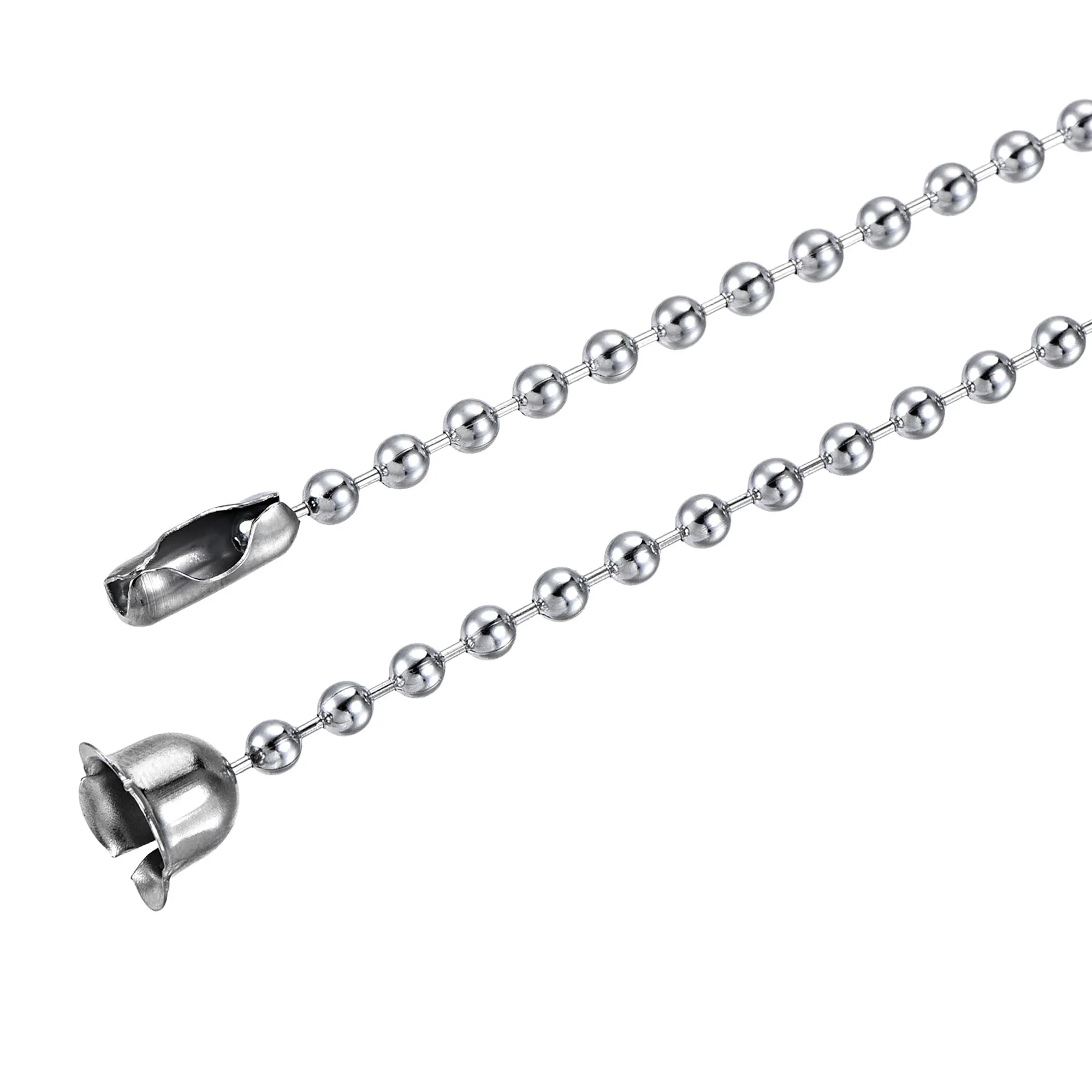 

Uxcell Pull Chain Extension, 39.4 Inch Long 0.12 Inch Diameter Beaded Link with Connectors and Pendant, Silver