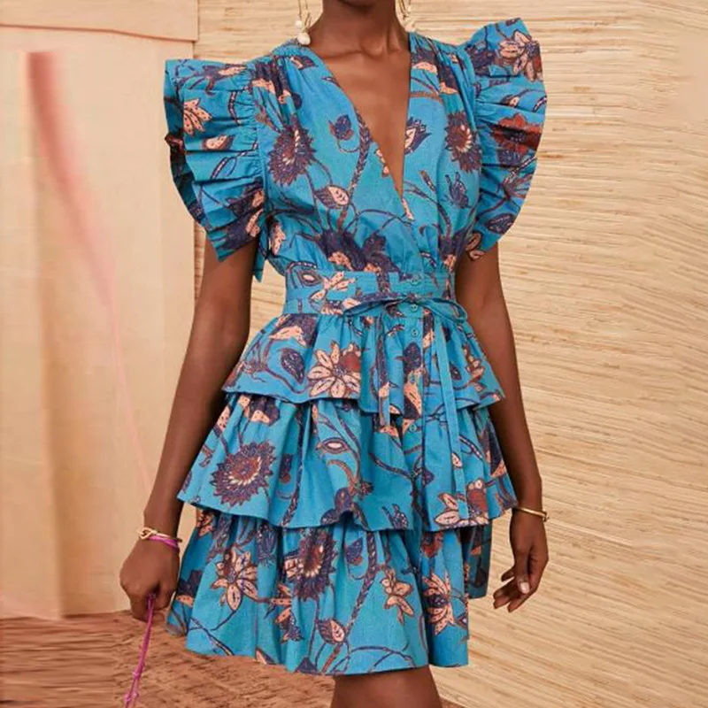 

Elegant Dresses For Women 2022 Summer Female Luxury Designer Festival Clothing High Quality Fashion Brand Birthday Party Outfits