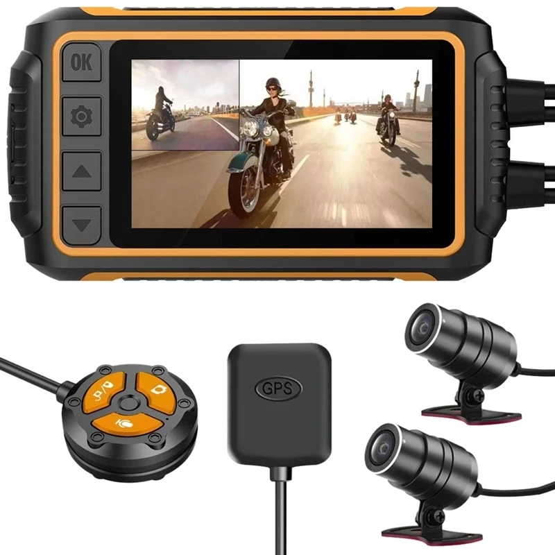 

Zimtop 3.0inch 1080P driving recorder WDR G-sensor GPS Tracker logger dash cam WiFi Waterproof motorcycle camera speed test
