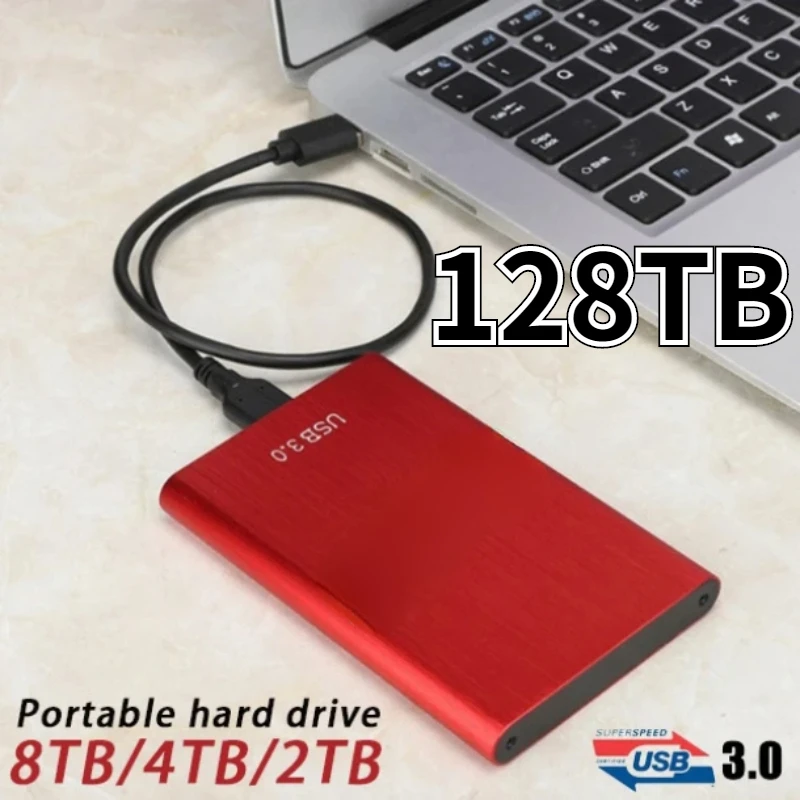 2TB Portable SSD USB 3.0 HDD 64TB 128TB High-speed External Hard Drive Mass Storage Mobile Hard Disks For Desktop/Laptop/Android