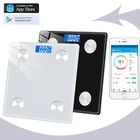 Цифровые напольные весы Smart BMI, умный электронный прибор для измерения индекса массы тела, для ванной комнаты, со светодиодным Bluetooth