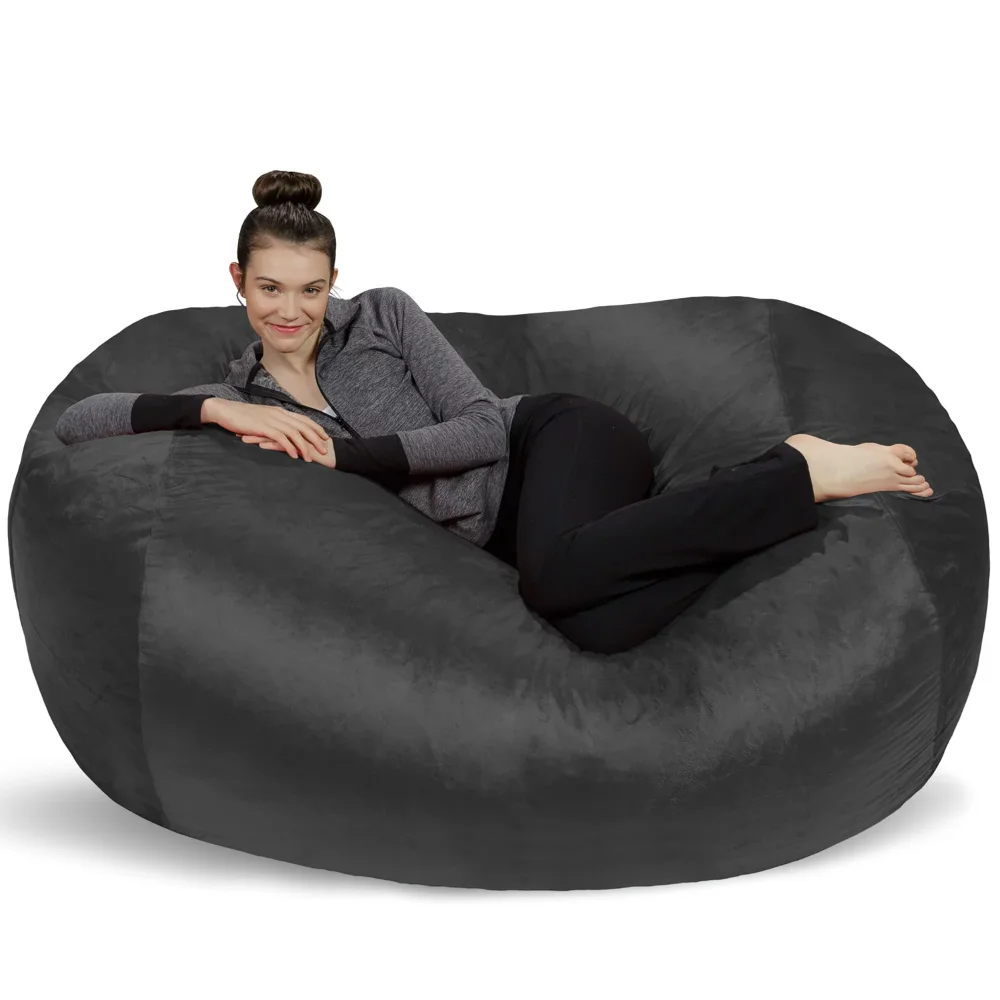 

Sofas Bean Bag Chair, Memory Foam Lounger with Microsuede Cover, Kids, Adults, 6 Ft