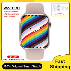 New in IWO13 NFC Smart Watch W27 Pro Series 7 Bluetooth Call IP68 Waterproof SmartWatch Men Women Fo in USA (United States)