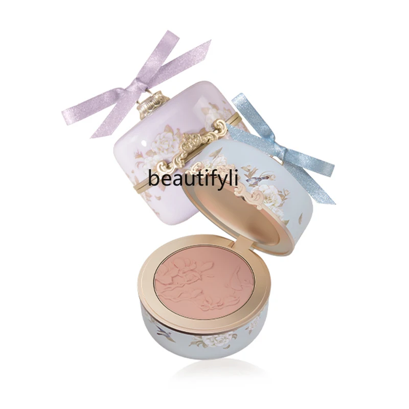 

Chinese Style Flower God Relief Blush Vitality Pink and Tender Good Complexion Light Transparent Delicate Easy to Smudges Rouge