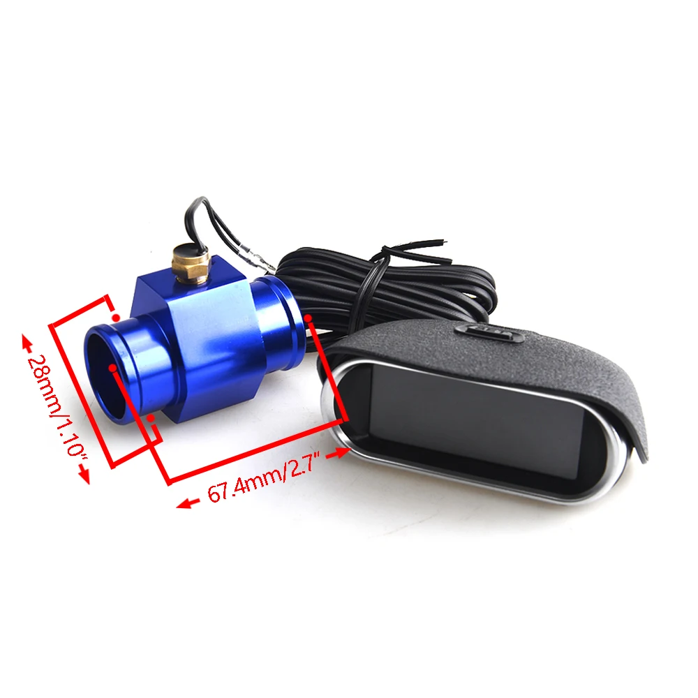 

Автоматический измеритель температуры воды с ЖК-дисплеем M10 и вольтметр 2 в 1 с соединительным адаптером для трубы 1/8NPT OD 26 мм-40 мм