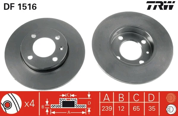 

DF1516 for ten brake mirror (disc) GOLF I / II / II / III 1,6 1,8 1.91.9td 74 83 PASSAT 1,6 1.69td