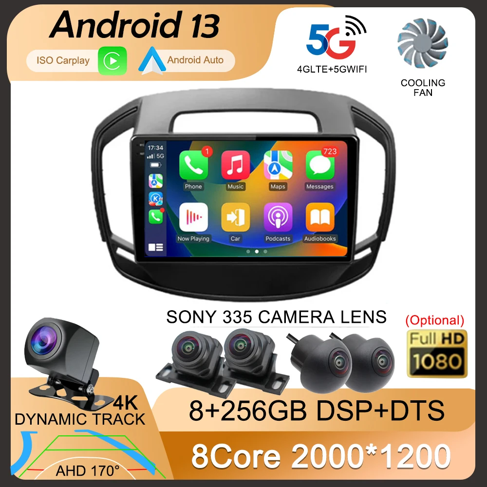 Автомобильная магнитола Carplay Android 13 для Opel Insignia Buick Regal 2014 -2017 автомобильный