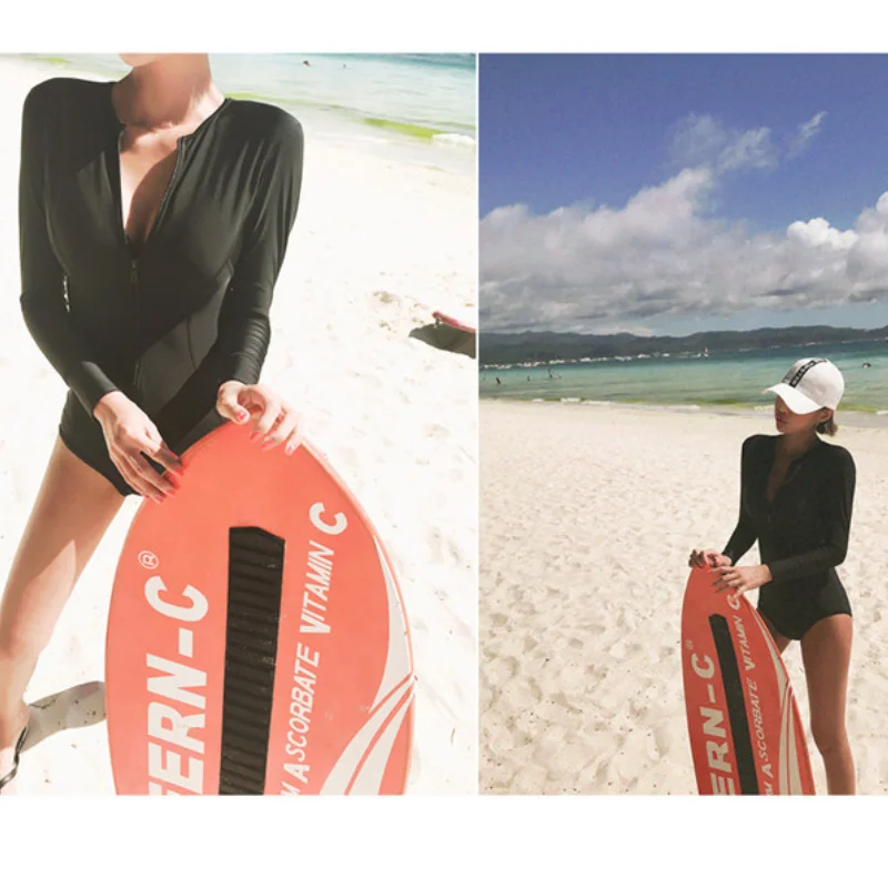 2024 спортивный слитный купальник для серфинга женский с длинным рукавом