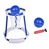 floating basketball hoop for pool outdoor water competitive water basketball game set for kids fun floating pool toys with 2