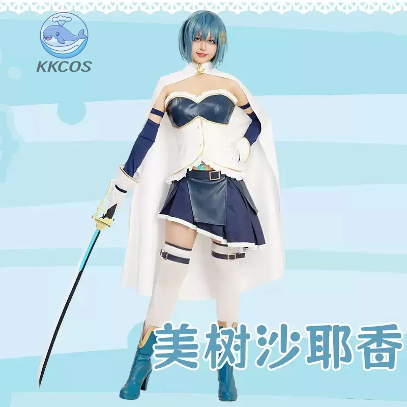 Фото Puella Magi Madoka Magica Sayaka Miki Косплей Костюм Экипировка Хэллоуин Карнавал Рождество Ролевая игра KK cos №3
