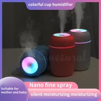 humidifier portable 260ml mist maker air humidificador diffuser usb cool mist sprayer for home car with colorful night light