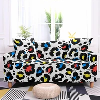 leopard elastic strech sofa cover l shape corner sofa covers for living room 3 seater couch cover all inclusive sofa slipcovers