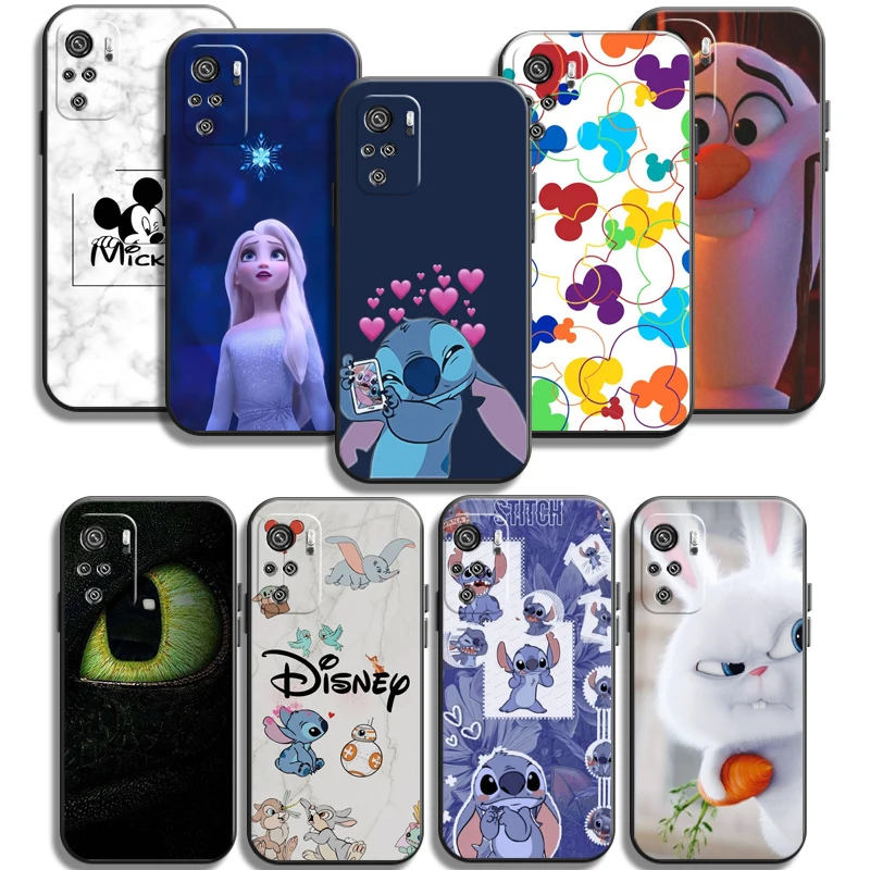 

Disney Animals Phone Cases For Xiaomi Redmi Note 10 10 Pro 10S 10 5G Coque Soft TPU Back Cover Carcasa