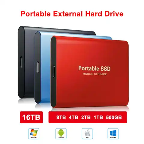Портативный SSD-накопитель Type-c USB 3,1, 4 ТБ, 240 ГБ, 500 Гб